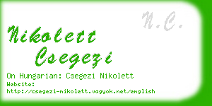 nikolett csegezi business card